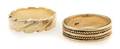 A Pair of 14 Karat Yellow Gold Rings