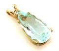 A 14 Karat Yellow Gold and Aquamarine Pendant