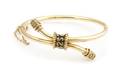A 14 Karat Yellow Gold Hinged Bangle Bracelet