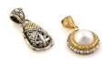 A Group of Gold and Sterling Silver Pendants