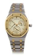 An 18 Karat Yellow Gold and Stainless Steel Dual Time Royal Oak Wristwatch Audemars Piguet