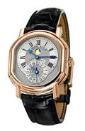 An 18 Karat Rose Gold Perpetual Calendar Wristwatch with Moonphase Daniel Roth