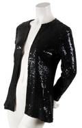 A Halston Black Sequin Evening Jacket