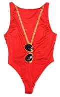 A Moschino Red Bathing Suit