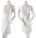 A Gianni Versace White Halter Dress