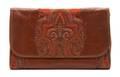 A Carlos Falchi Brown Patchwork Clutch