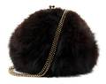 A Greta Black Fur Bag