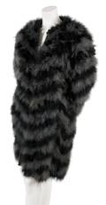 A Chantal Thomass Black and Gray Ostrich Feather Coat