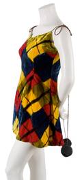 A Todd Oldham Harlequin Velvet Dress