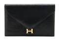 An Hermes Navy Lizardskin Pouchette