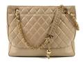 A Chanel Tan Leather Quilted Bag