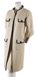 A TrainaNorell Cream Wool Coat