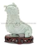 A Chinese Jade Quail Form Vessel
