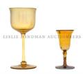 A Tiffany Gold Favrile Glass Wine Goblet