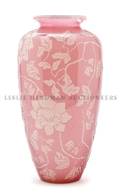 A Steuben Acid Etched Rosaline Vase