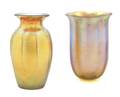 Two American Iridescent Glass Vases