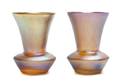 A Pair of Iridescent Glass Vases