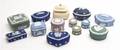 A Collection of Thirteen Wedgwood Jasperware Covered Boxes
