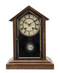 An American Walnut Mantel Clock