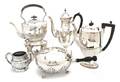 An Assembled English Silverplate Tea Service