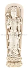A South East Asian Ivory Figure of Guanyin
