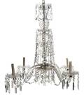 A Continental Cut Glass FourLight Chandelier