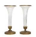 A Pair of French Cut Glass and Gilt Bronze Mounted Vases