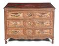 A Louis XV Provincial Japanned Chest of Drawers
