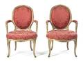 A Pair of Louis XVI Style Fauteuils