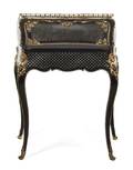 A Napoleon III Ebonized and Pewter Inlaid Desk Grade Paris