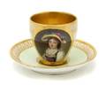 A Paris Porcelain Cup and Saucer E L Dagoty