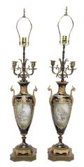 A Pair of Sevres Style Vases