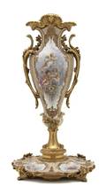 A Sevres Style Porcelain and Gilt Bronze Mounted Vase