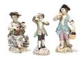A Collection of Three Meissen Porcelain Figures