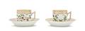 A Set of Two Flora Danica Cups and Saucers