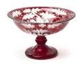 A Bohemian Glass Footed Center Bowl