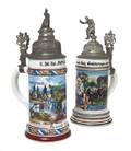 A Collection of Two German Regimental Steins