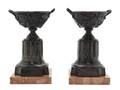 A Pair of Continental Bronze Urns
