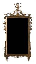 An Italian Neoclassical Style Painted and Parcel Gilt Mirror