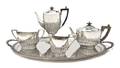 An Assembled English Silver Tea Service