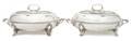 A Pair of English Silverplate Covered Entrees