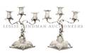 A Pair of German Silver Candlesticks Hanau