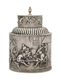 A Continental Silver Tea Caddy