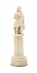 A European Carved Ivory Figure of Christopher Columbus