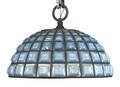 A Continental Leaded Glass Hanging Light Fixture