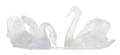 A Pair of Lalique Molded and Frosted Glass Swans