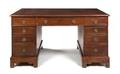 An English Mahogany Pedestal Desk