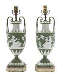 A Pair of Jasperware Urns
