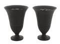 A Pair of Wedgwood Basalt Trumpet Vases