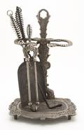 A Set of Cast Iron Fireplace Tools